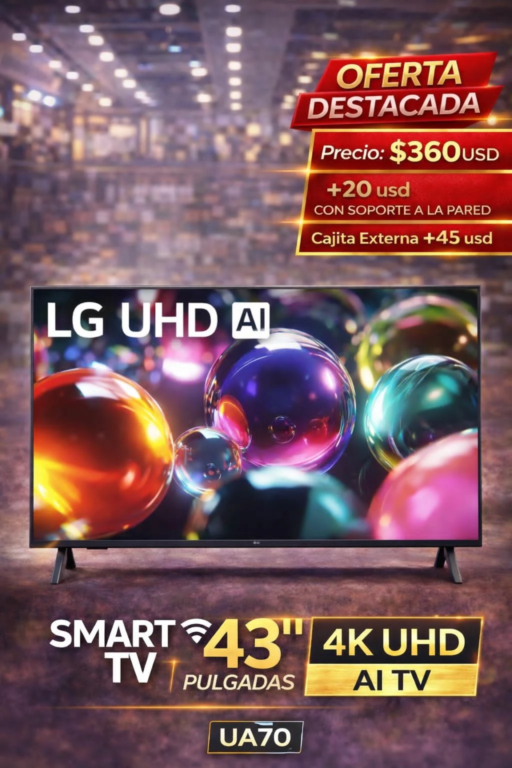 Smart TV LG de 43" UHD 4k's foto | Electrodomésticos 1ra Mano |  BizneCubano
