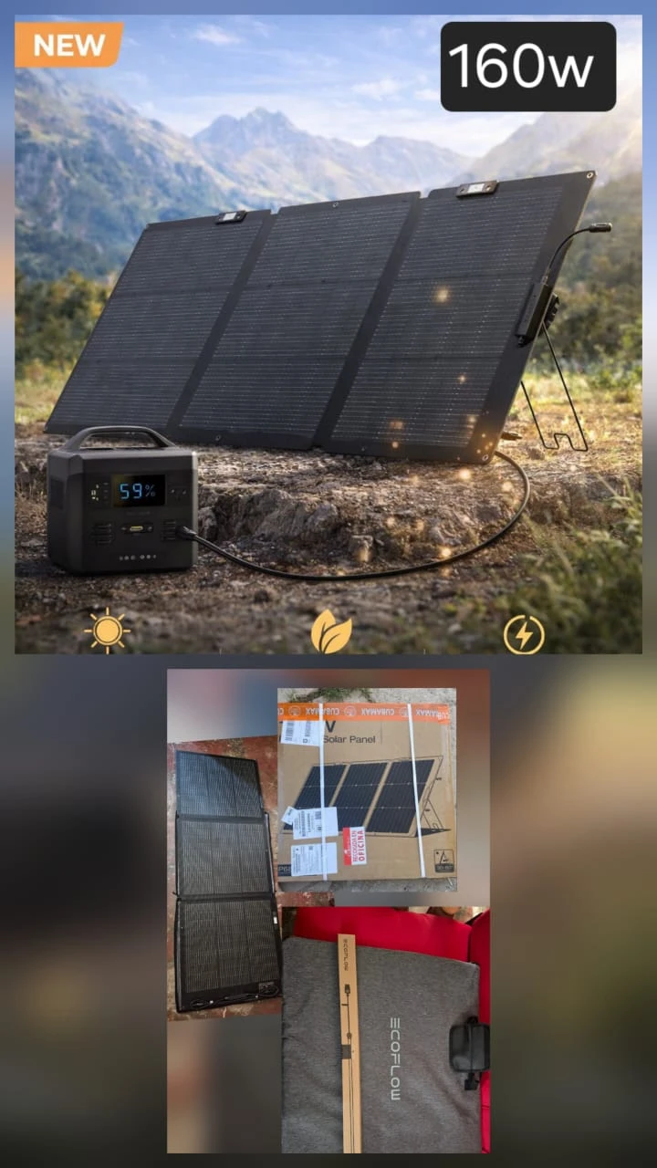 Panel solar Ecoflow plegable 160w's foto | Electrodomésticos 1ra Mano |  BizneCubano